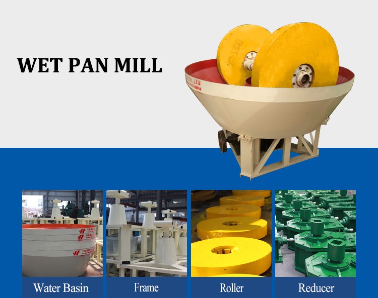 Wet pan mill